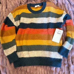 Doe & Rae Multicolor Striped Crewneck Sweater